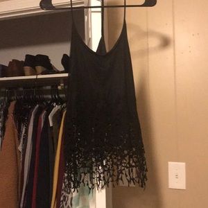 Black lace tank top